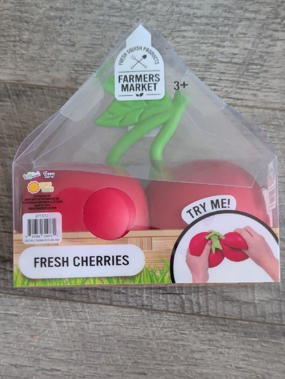 Sunny Days Squeezy Cherries Jumbo Squishy Viral Sensory Fidget NEW - Picture 2 of 6